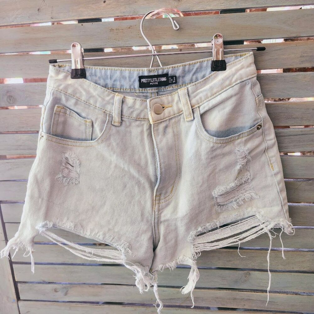 Pretty Little Thing high rise denim short - size 2